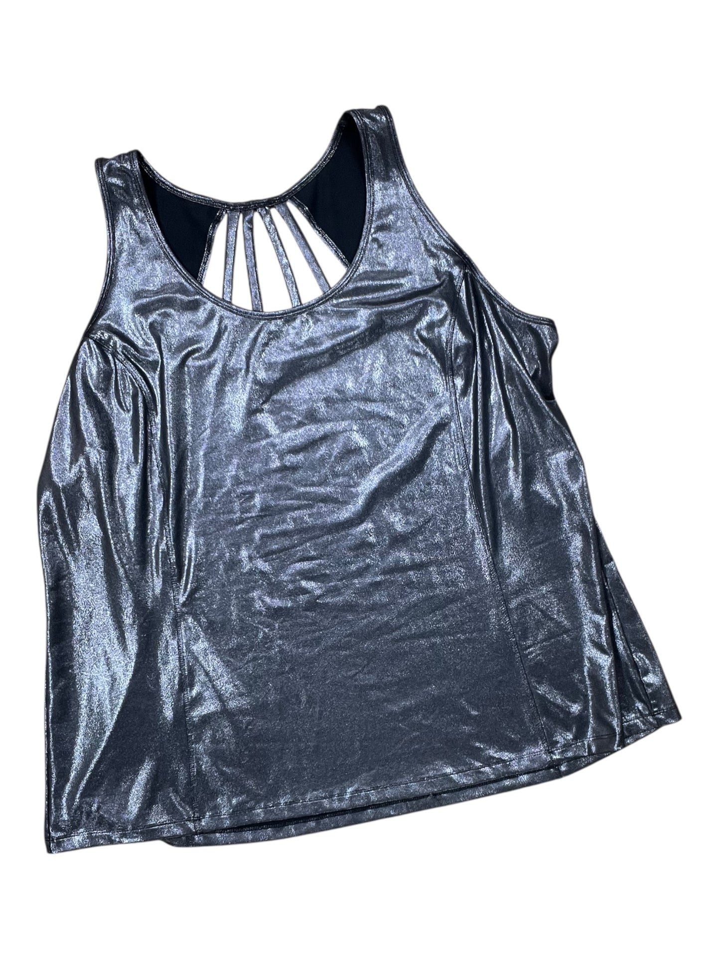 Tank Top By Clothes Mentor In Silver, Size:M