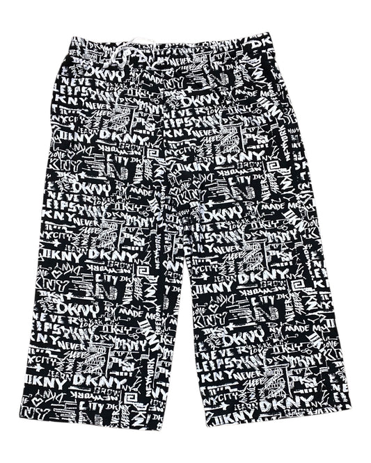 Pants Lounge By Dkny In Black & White, Size:Xl