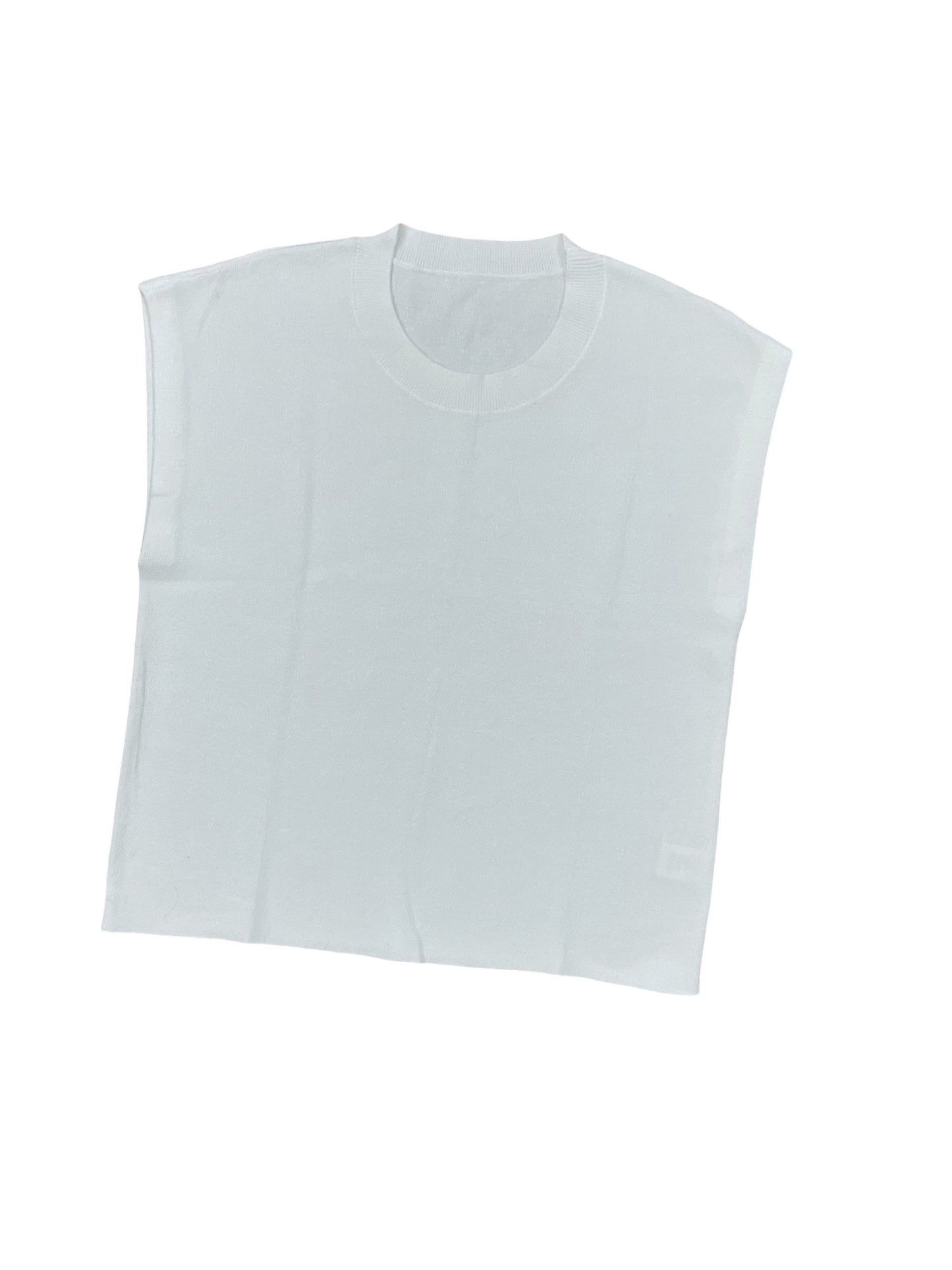 Sweater Ss By Clothes Mentor In White, Size:M