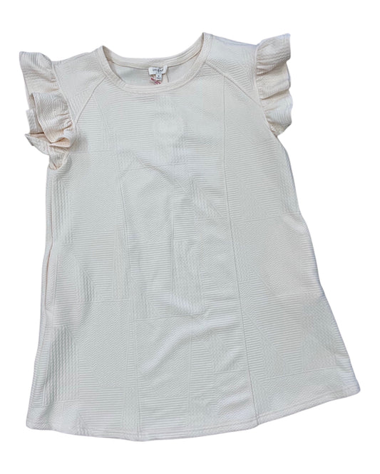 Dress Casual Short By Umgee In Cream, Size:M