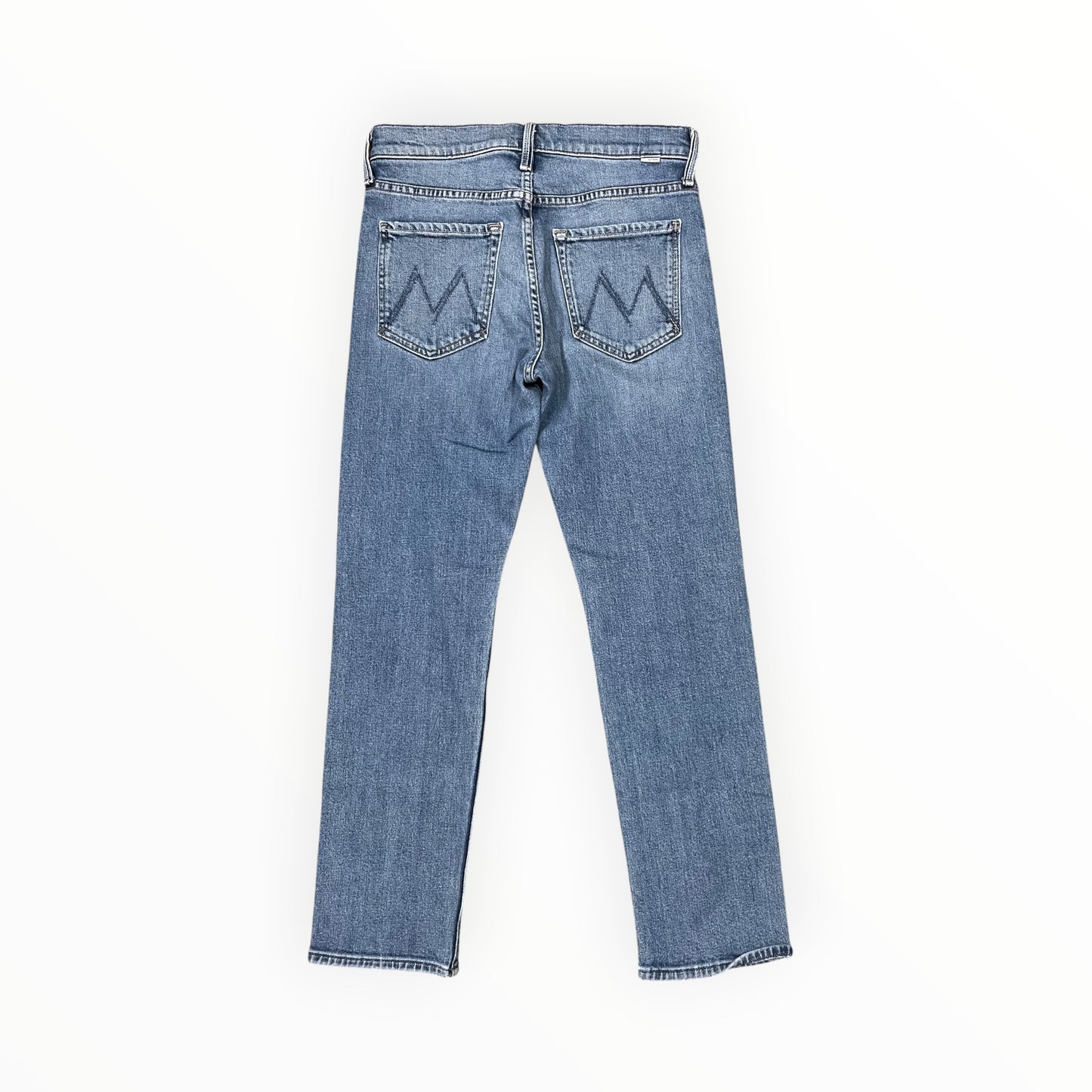 Jeans Straight By Mother In Blue Denim, Size:4