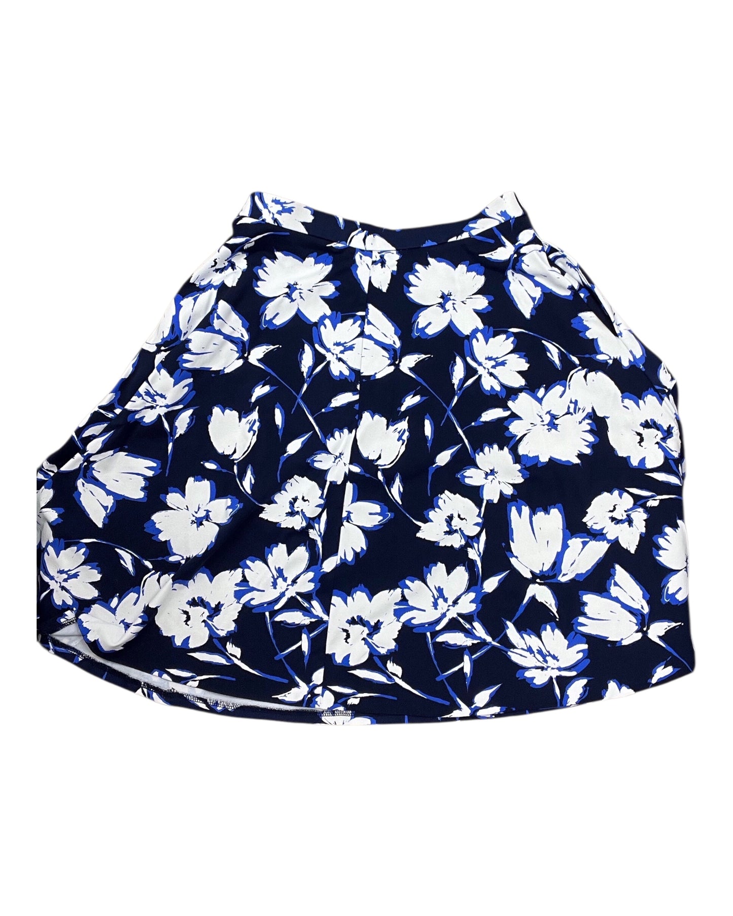 Skirt Maxi By Adrienne Vittadini In Blue & White, Size:L