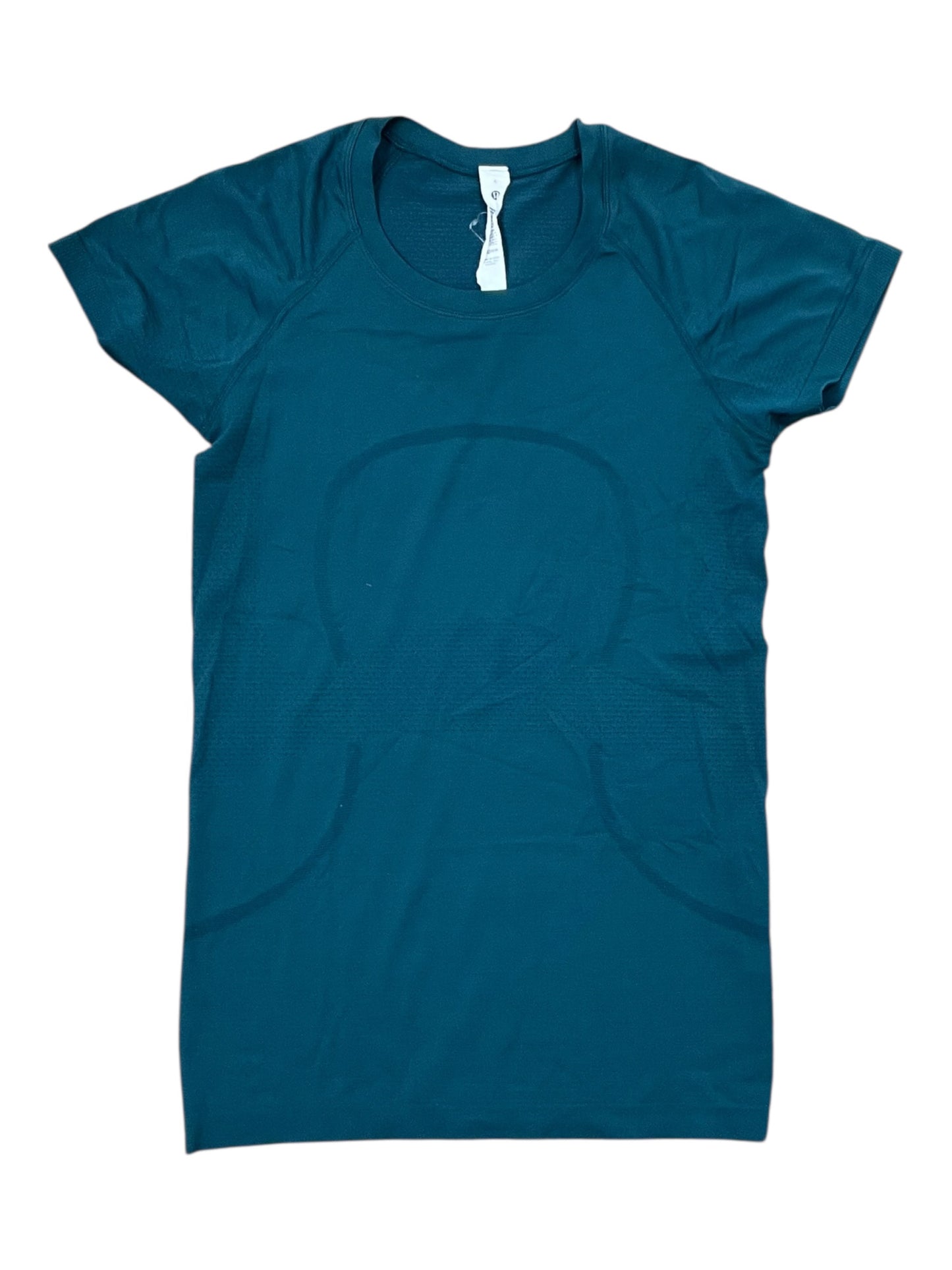 Athletic Top Ss By Lululemon In Green, Size:S