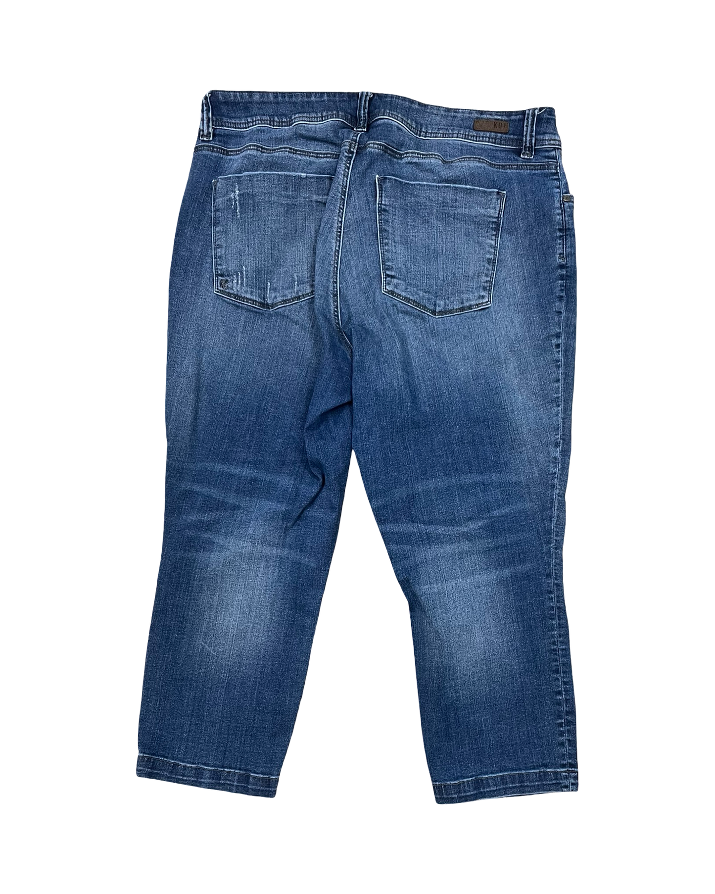 Jeans Cropped By Kut In Blue Denim, Size:16