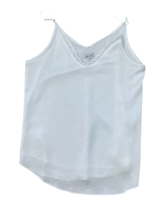 Top Sleeveless By Clothes Mentor In White, Size:M