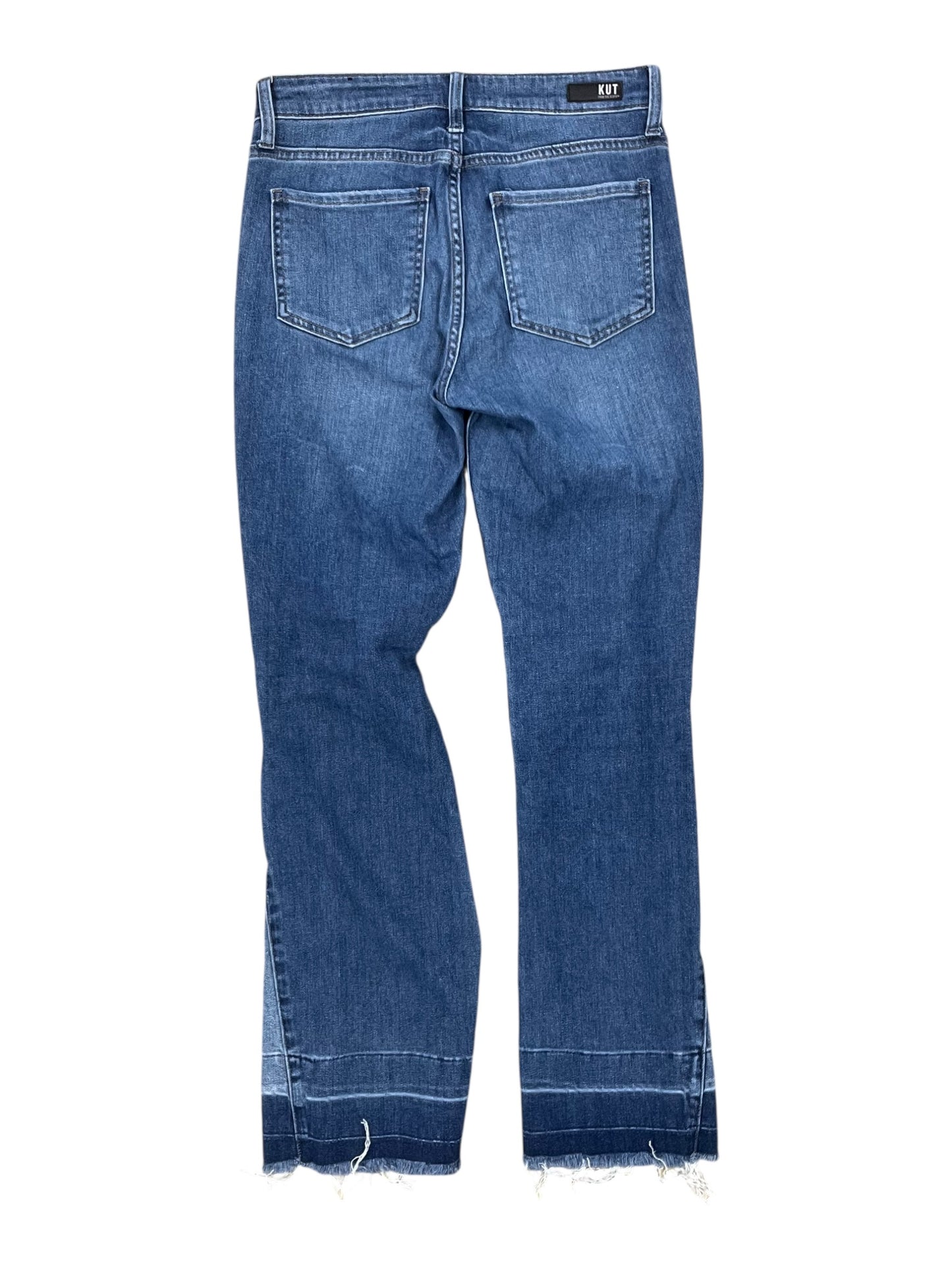 Jeans Flared By Kut In Blue Denim, Size:4