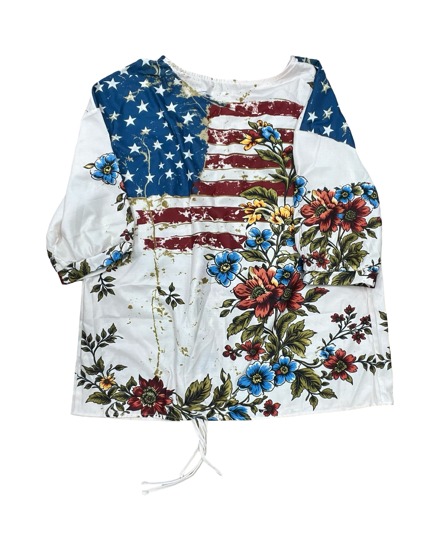 Top Ss By Clothes Mentor In Cream & Orange, Size:Xl