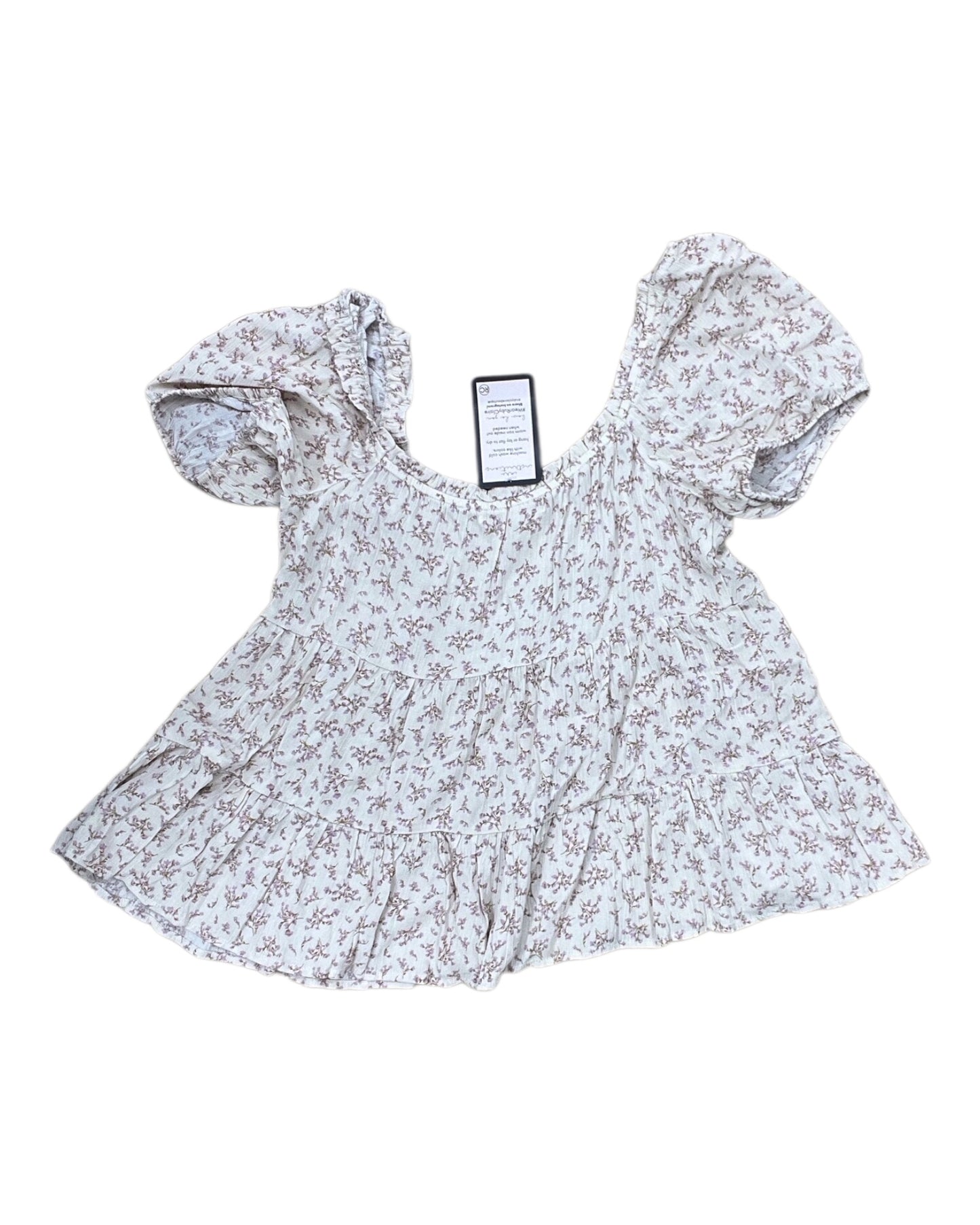 Top Ss By Be Cool In Cream & Pink, Size:S
