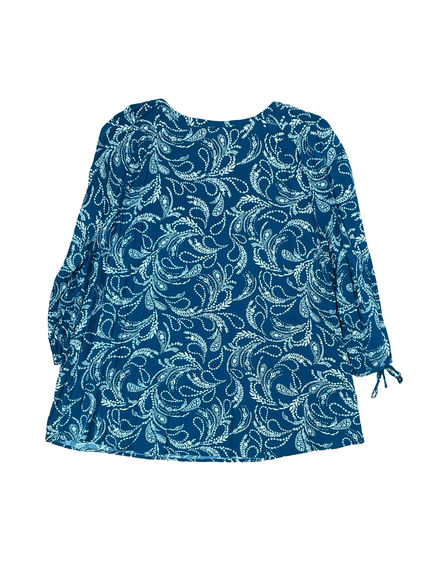 Top 3/4 Sleeve By St Johns Bay In Teal, Size:3X