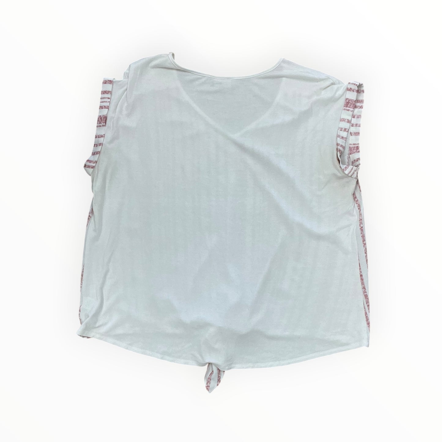 Top Ss By Fortune & Ivy In Cream & Red, Size:1X