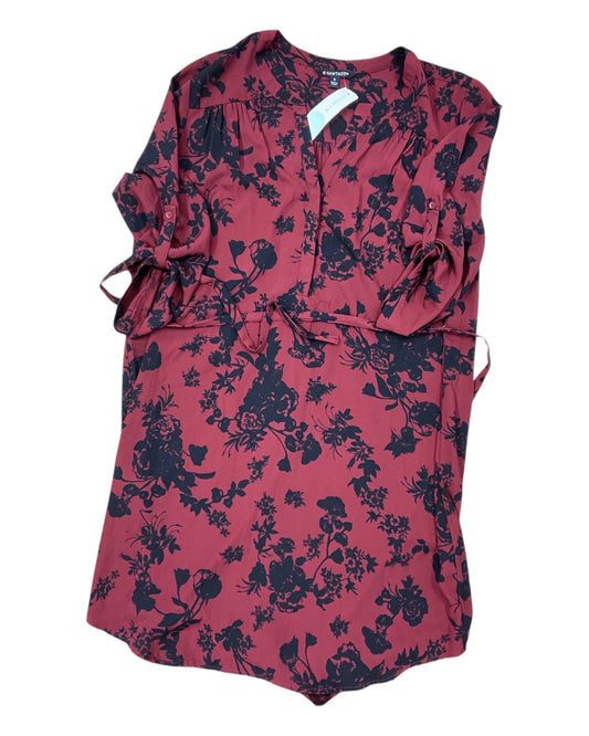 Dress Casual Midi By 41 Hawthorn In Black & Red, Size:Xl