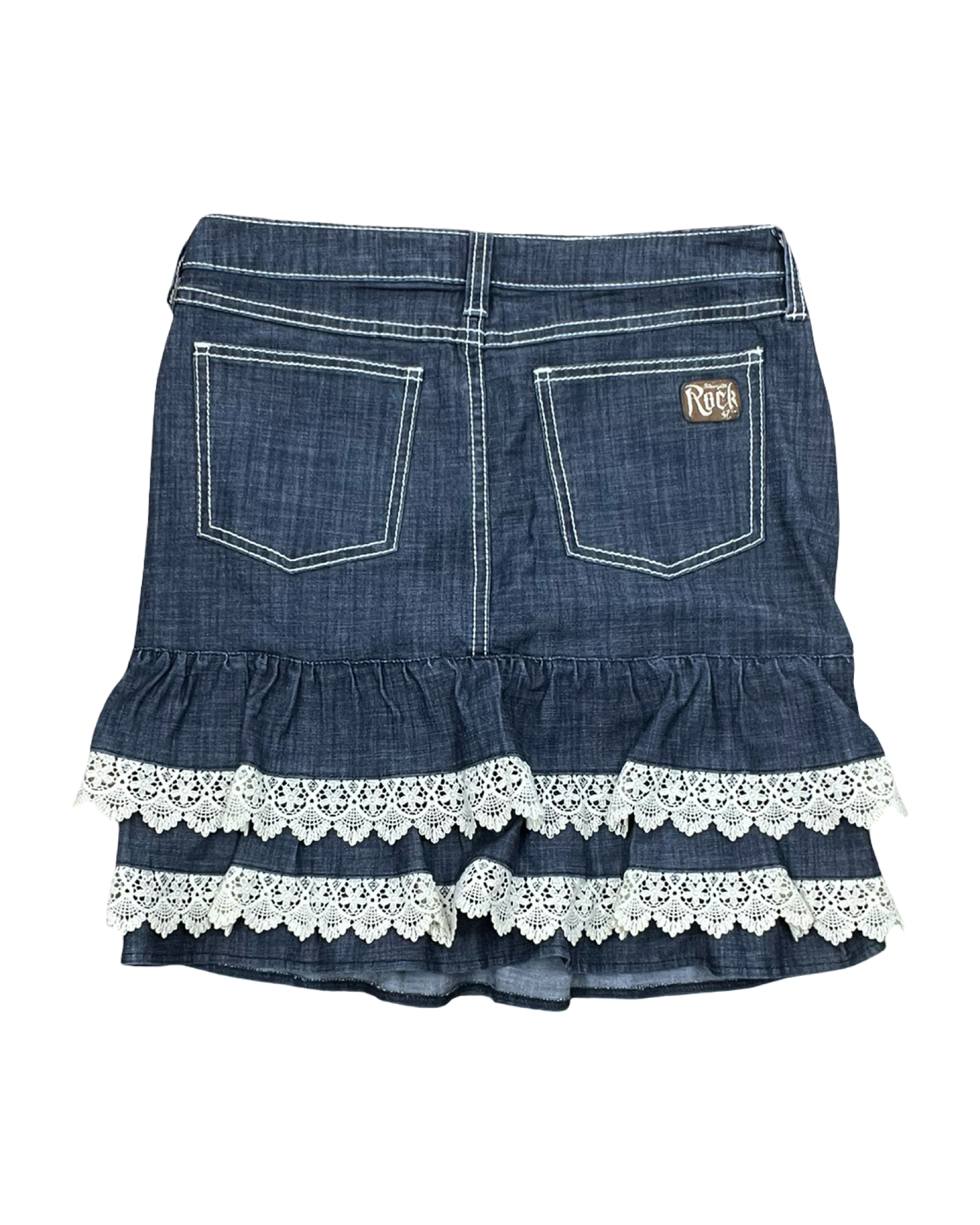 Skirt Mini & Short By Wrangler In Blue Denim, Size:4