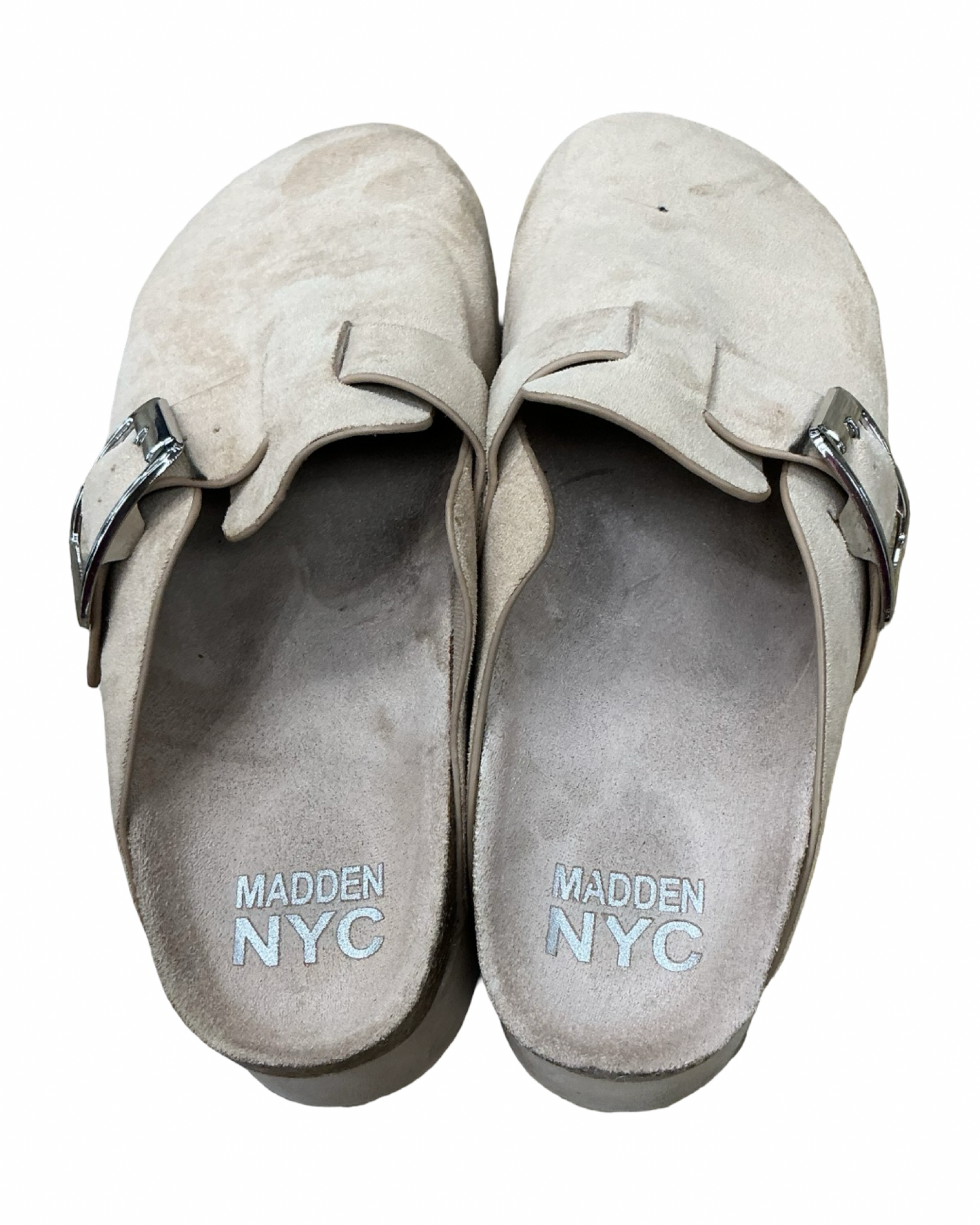 Shoes Heels Block By Madden Nyc In Tan, Size:7.5