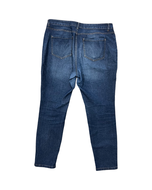 Jeans Skinny By Time And Tru In Blue Denim, Size:14