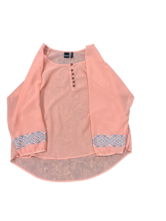 Top 3/4 Sleeve By Clothes Mentor In Orange, Size:Xl