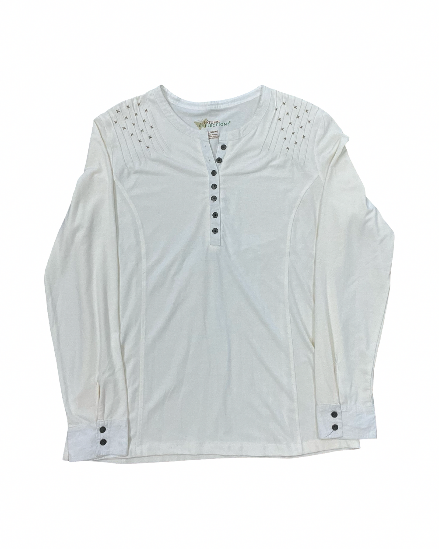 Top Ls By Natural Reflections In Cream, Size:Xl