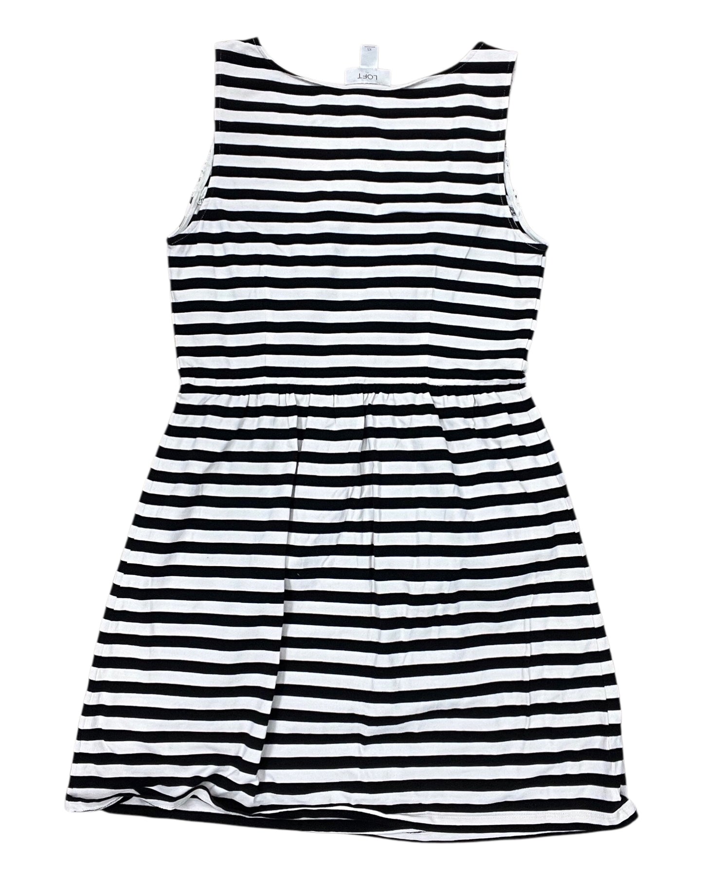 Dress Casual Midi By Loft In Black & Tan, Size:Xs