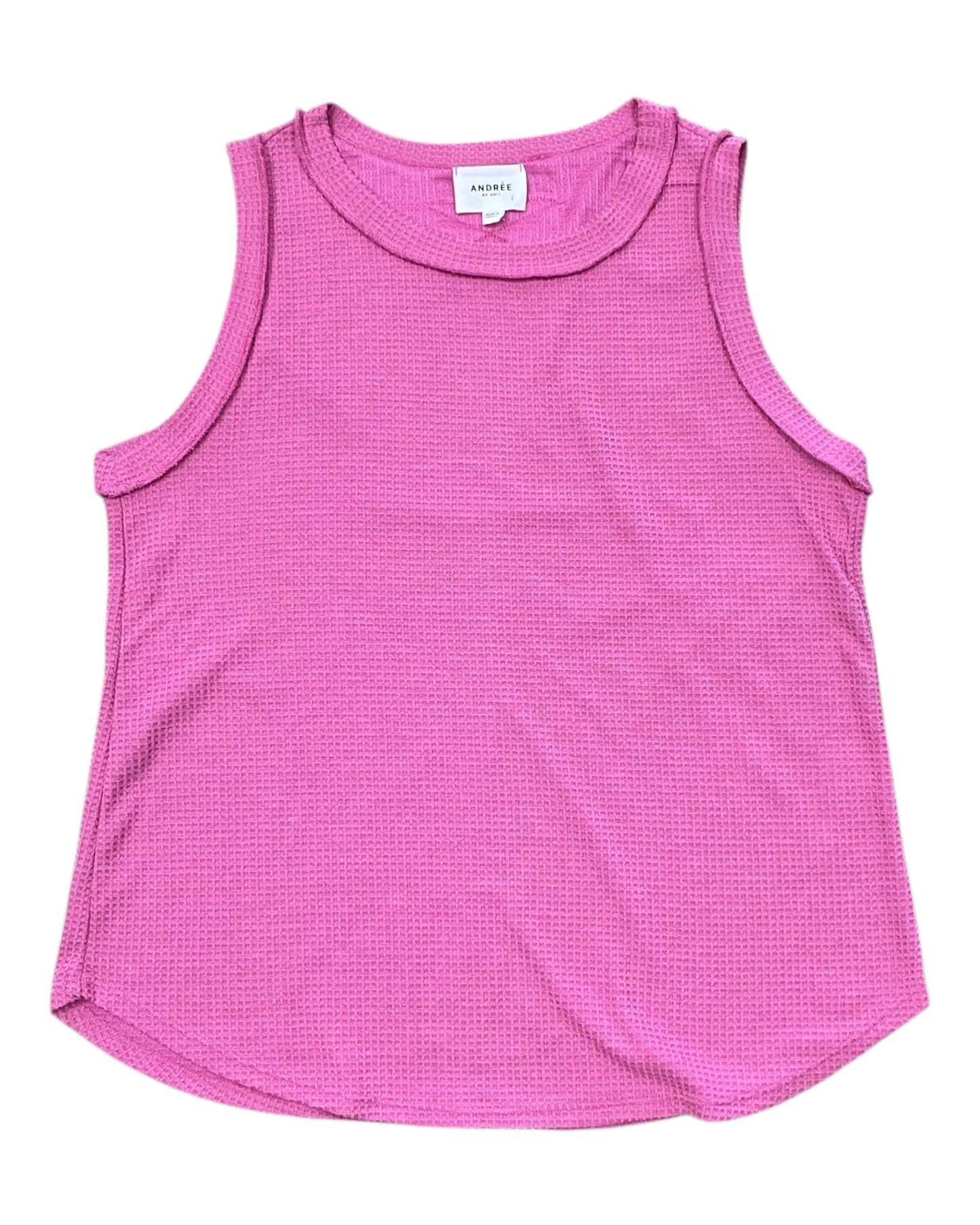 Top Sleeveless By Andree By Unit In Pink, Size:S