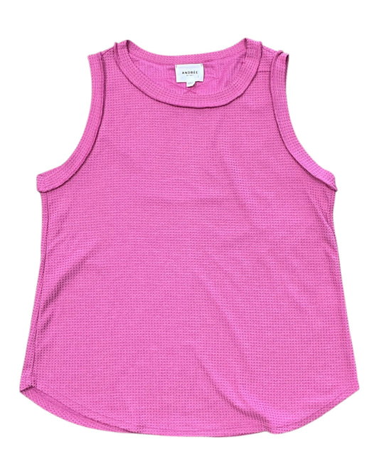 Top Sleeveless By Andree By Unit In Pink, Size:S