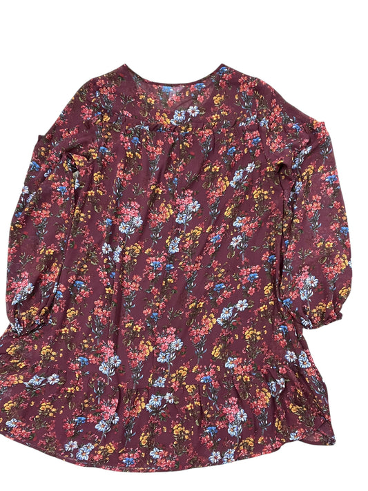 Dress Work By Time And Tru In Red, Size:M