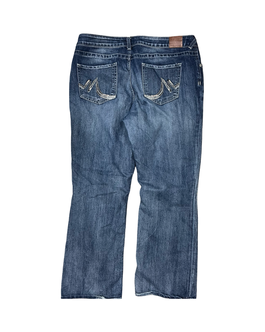 Jeans Boot Cut By Maurices In Blue Denim, Size:16