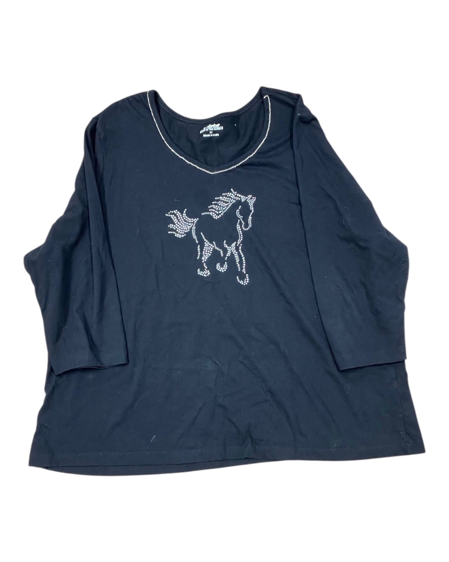 Top Ss By Clothes Mentor In Black, Size:2X