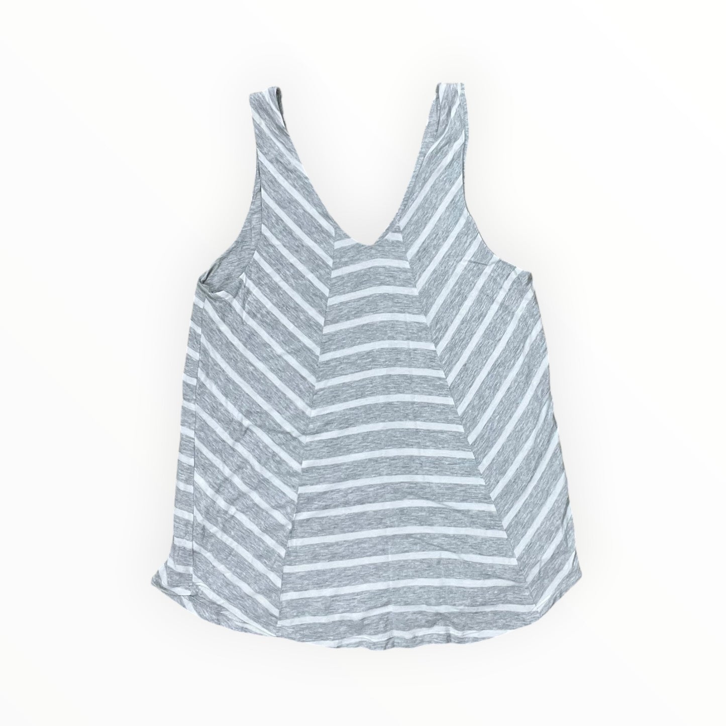 Athletic Tank Top By Athleta In Grey & White, Size:M