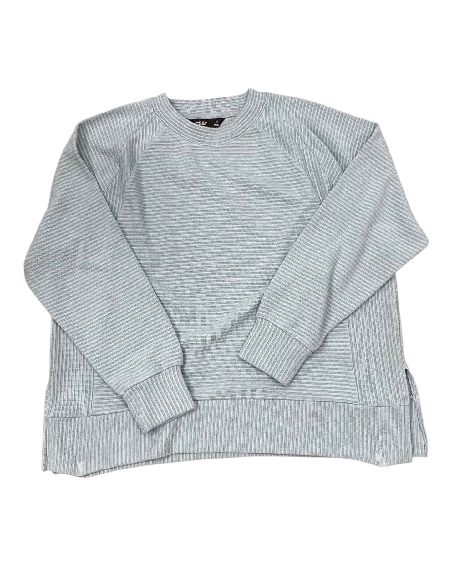 Sweatshirt Collar By Simply Vera In Blue, Size:Xl