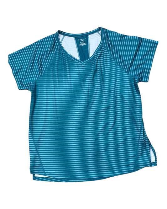 Athletic Top Ss By Tek Gear In Green, Size:1X