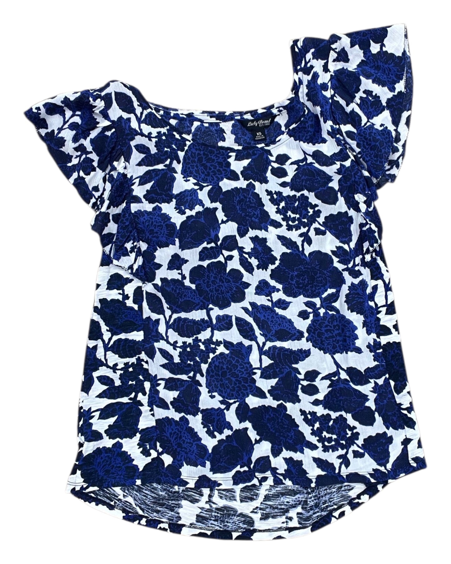 Top Ss By Lucky Brand In Blue & White, Size:S