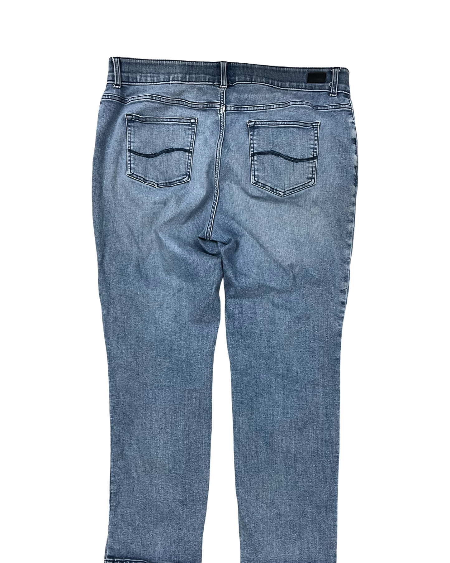 Jeans Straight By Lee In Blue Denim, Size:20