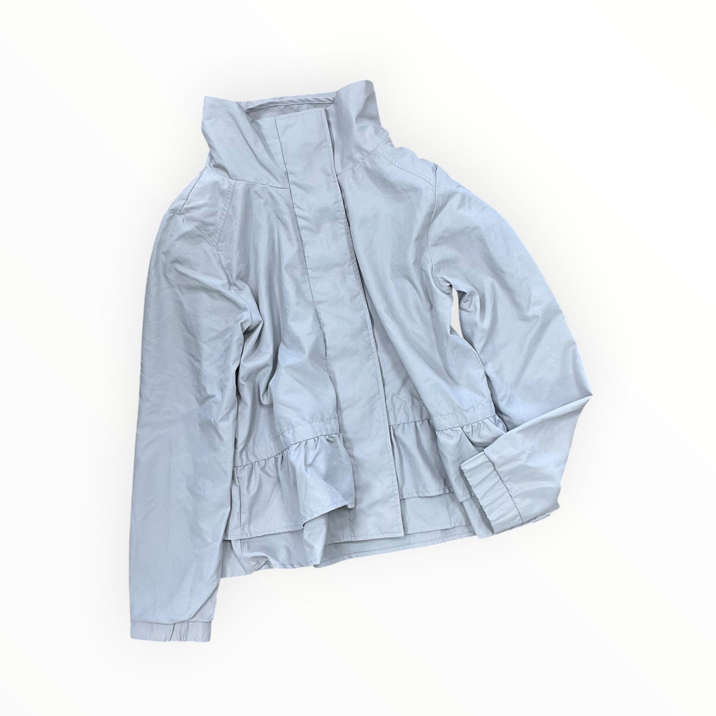 Jacket Windbreaker By Clothes Mentor In Grey, Size:S
