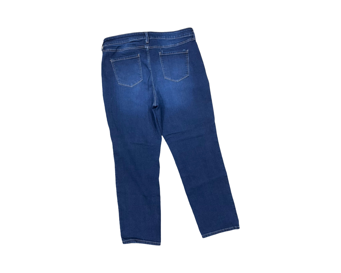Jeans Straight By Nine West In Blue Denim, Size:16