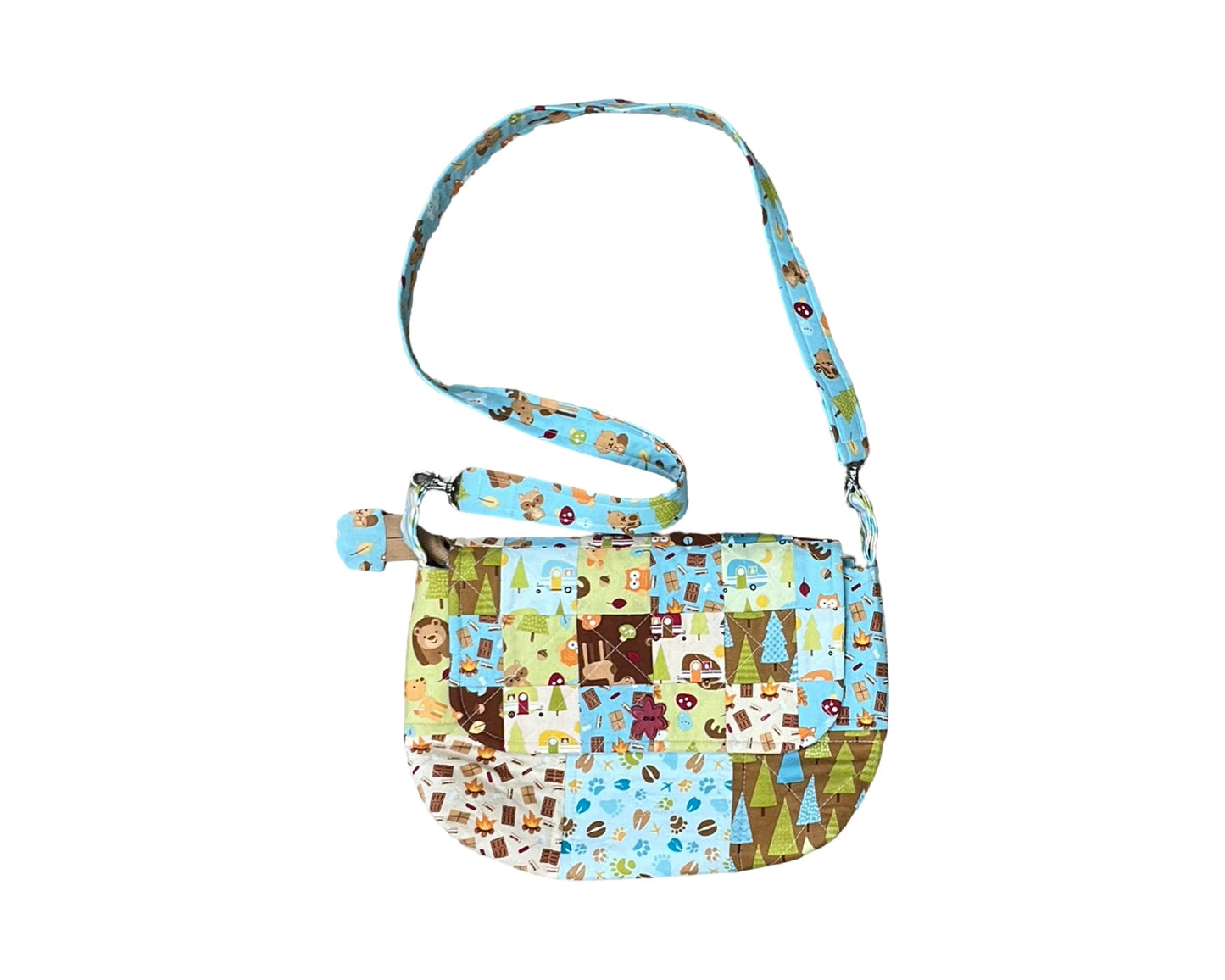 Crossbody By Clothes Mentor In Blue & Brown, Size:Medium