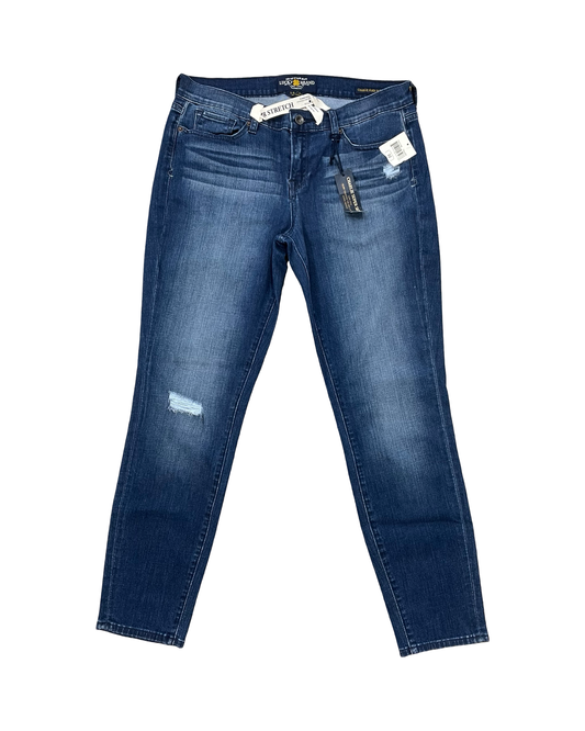 Jeans Skinny By Lucky Brand In Blue Denim, Size:14
