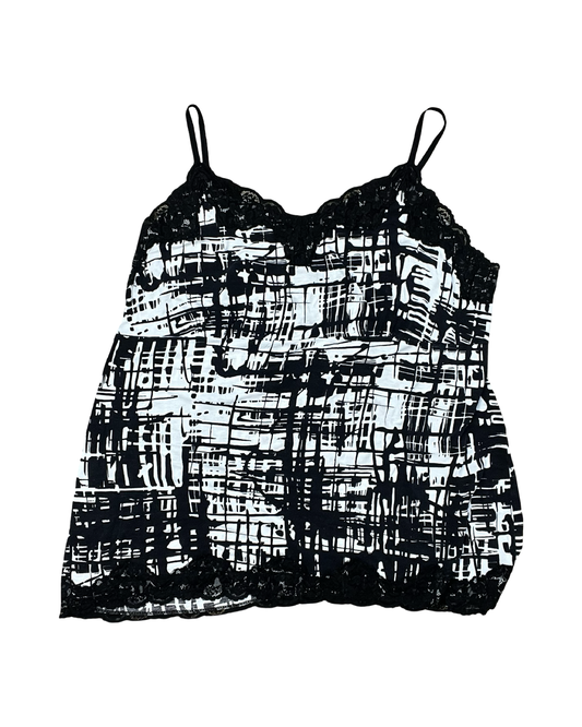Top Sleeveless By Lane Bryant In Black & White, Size:3X