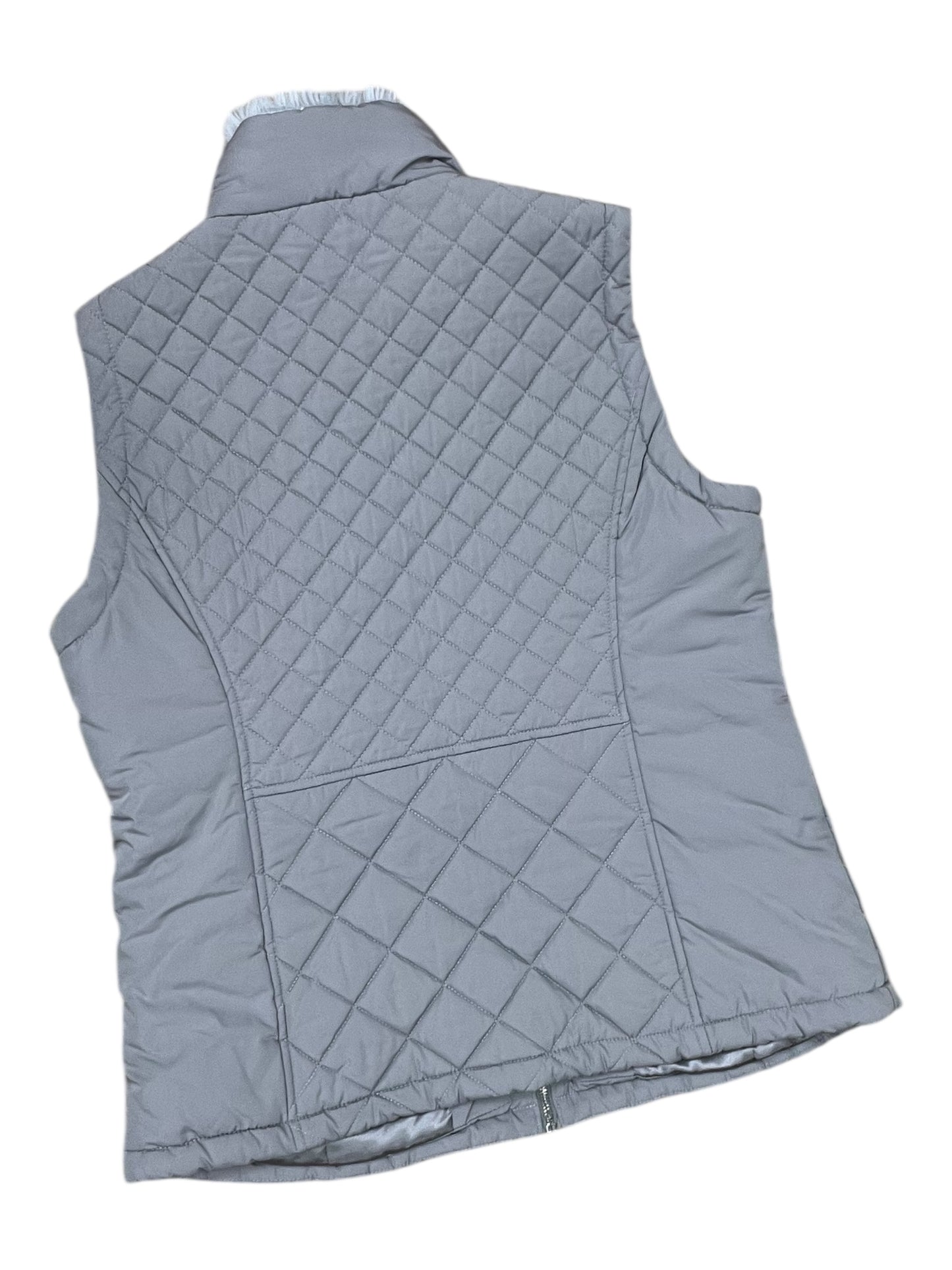 Vest Puffer & Quilted By Calvin Klein In Grey, Size:L