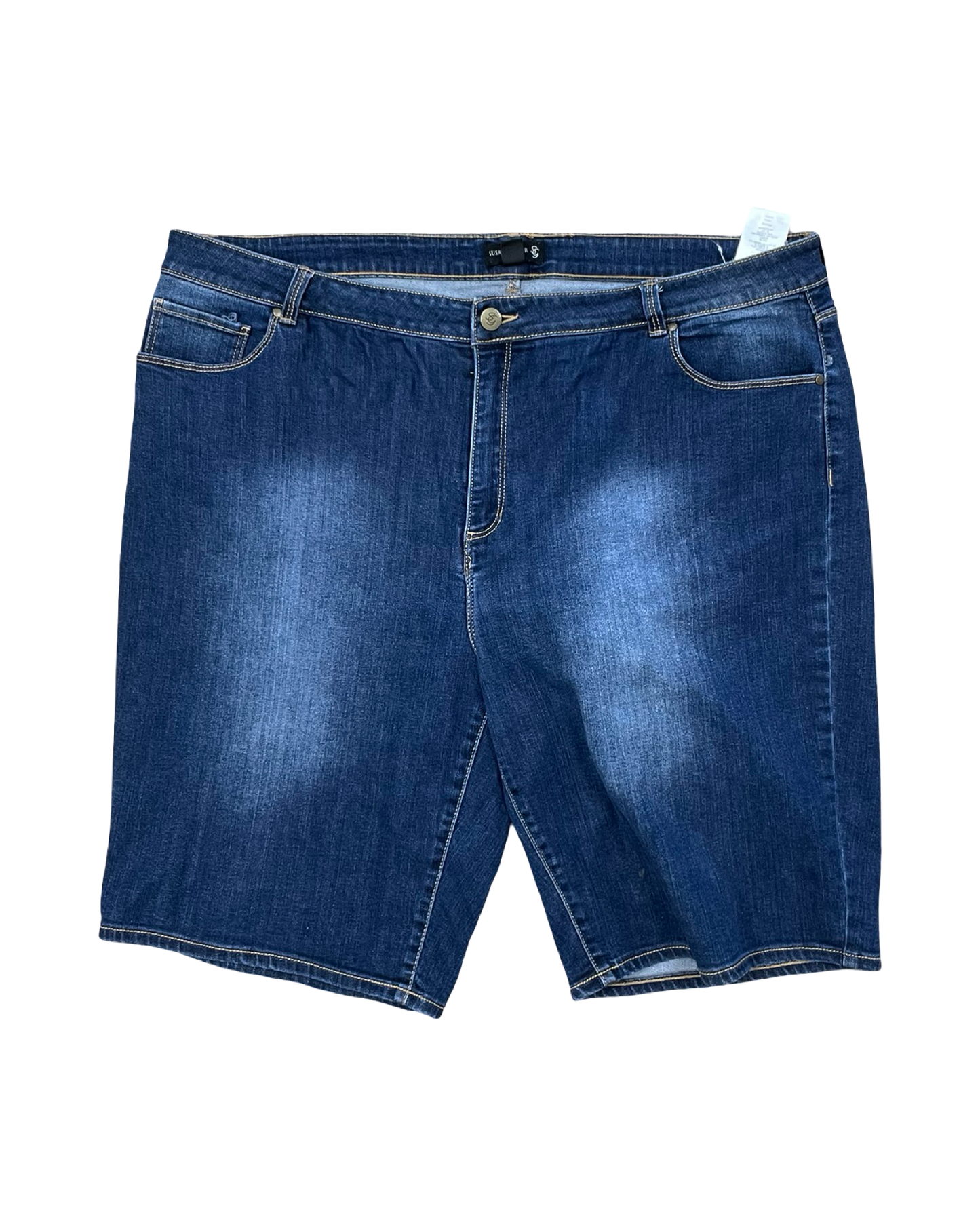 Shorts By Susan Graver In Blue Denim, Size:20