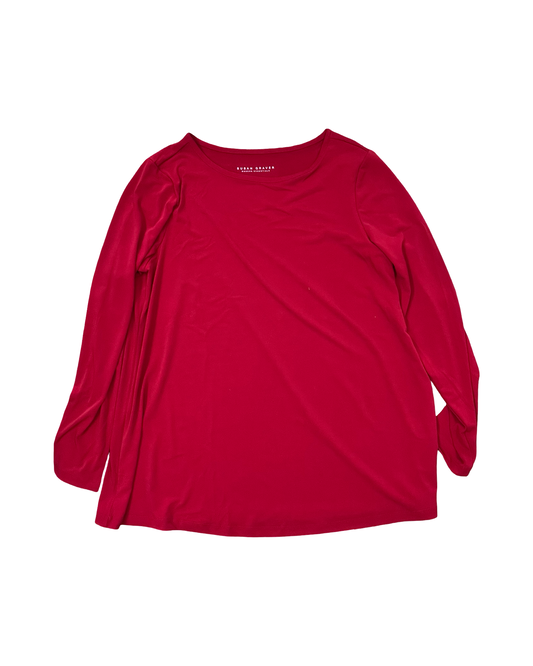 Top Ls By Susan Graver In Red, Size:M