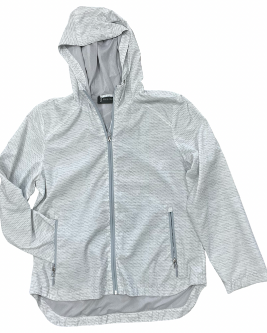 Jacket Windbreaker By Free Country In Grey, Size:M