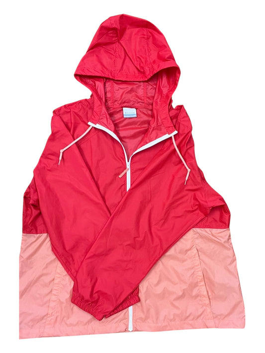 Jacket Windbreaker By Columbia In Orange & Red, Size:2X