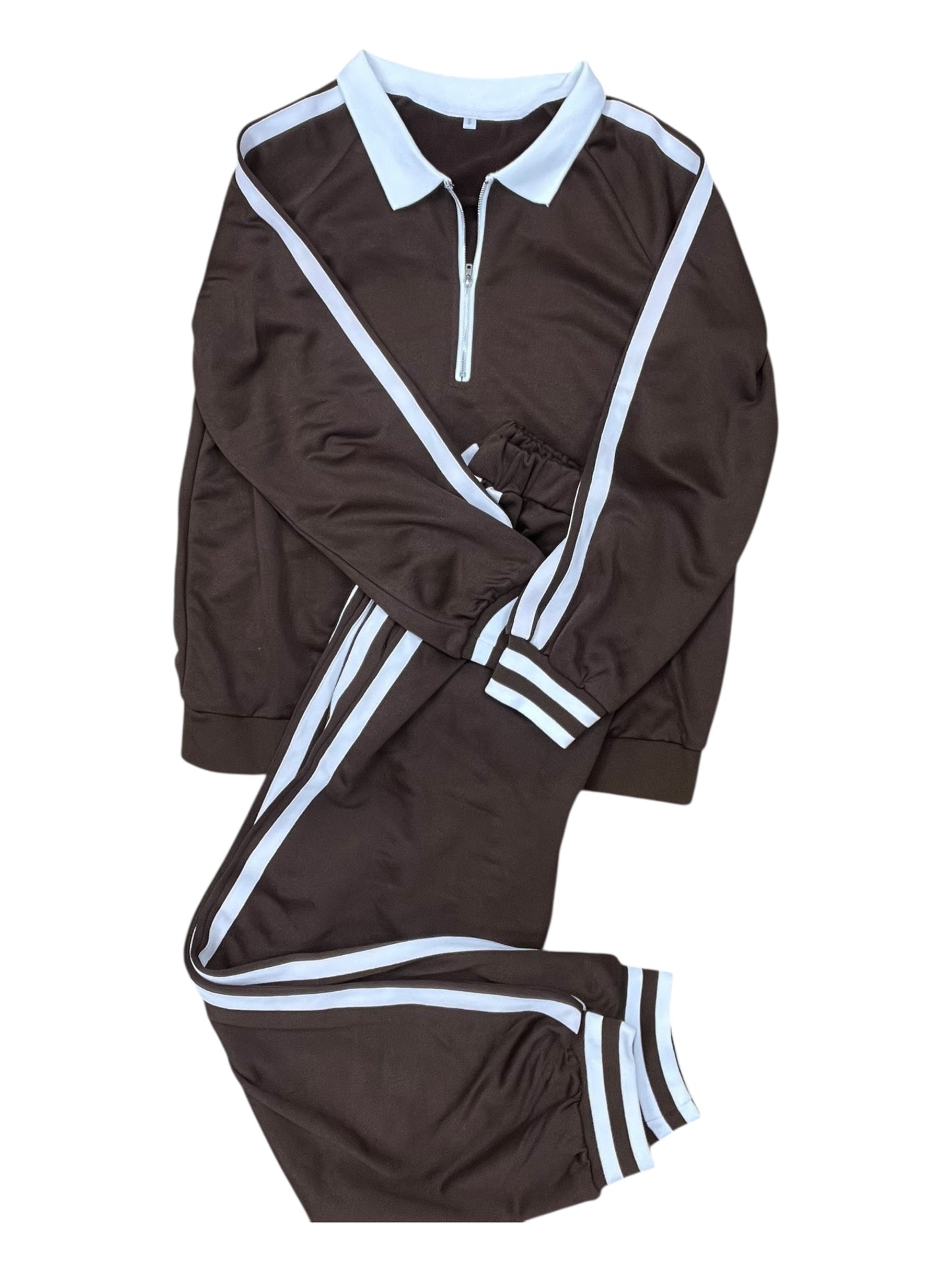 Lounge Set Pants By Clothes Mentor In Brown & White, Size:S