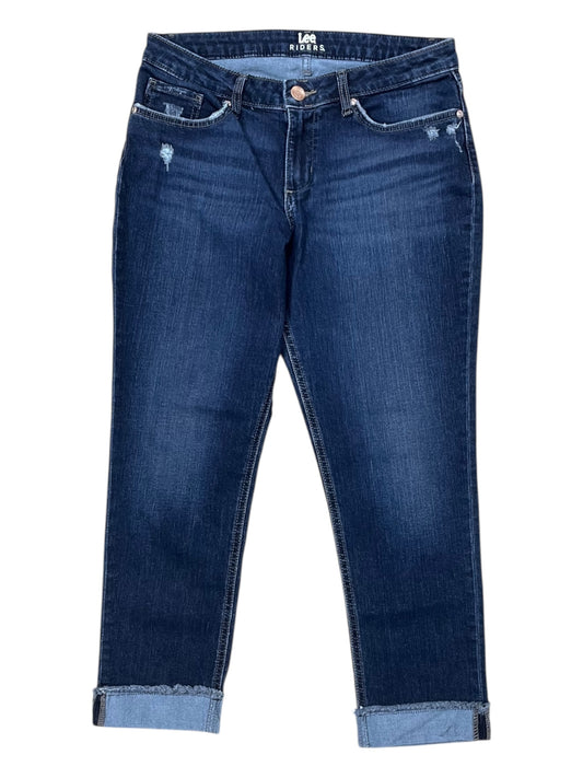 Jeans Straight By Lee In Blue Denim, Size:10