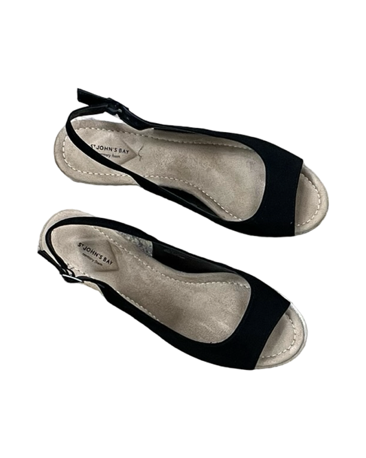 Shoes Heels Wedge By St Johns Bay In Black, Size:9