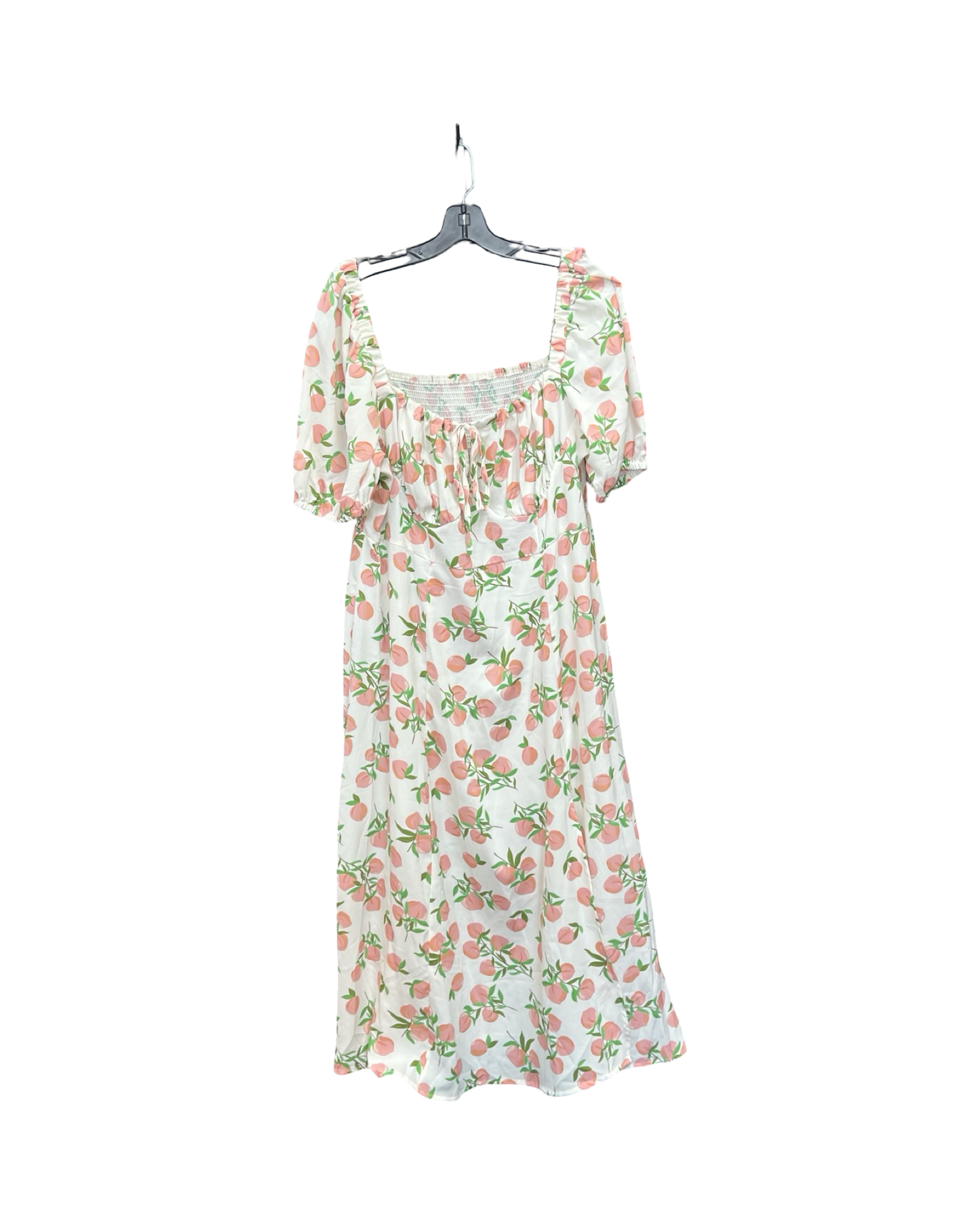 Dress Casual Midi By Cider In Cream & Pink, Size:2X