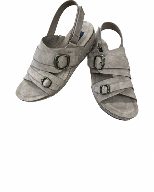 Sandals Heels Wedge By Natural Reflections In Tan, Size:7