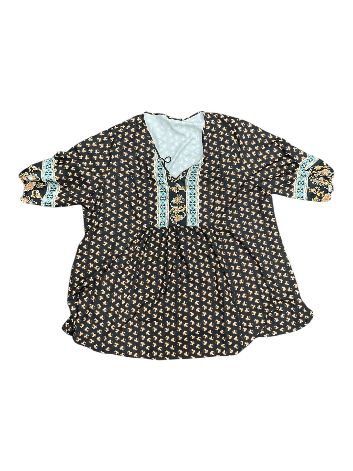 Top Ss By Bloomchic In Black, Size:3X