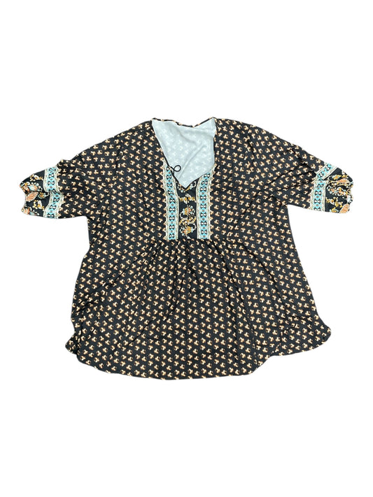 Top Ss By Bloomchic In Black, Size:3X