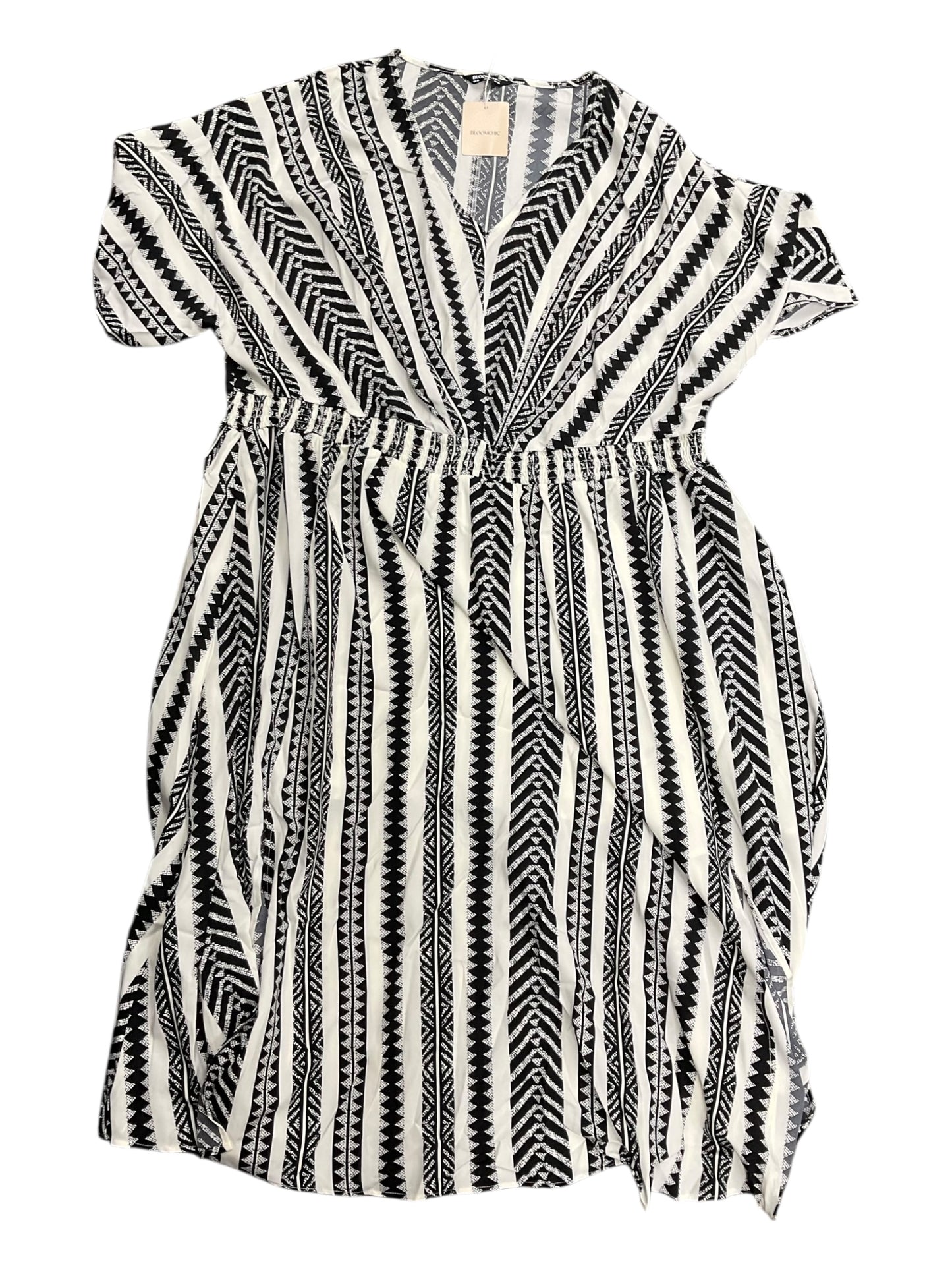 Dress Casual Midi By Bloomchic In Black & White, Size:3