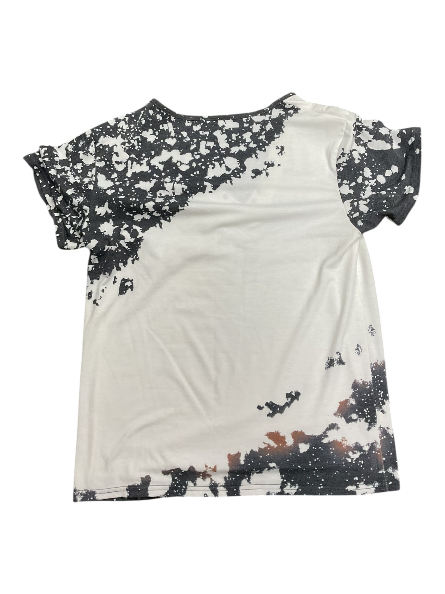 Top Ss By Clothes Mentor In Grey & White, Size:M